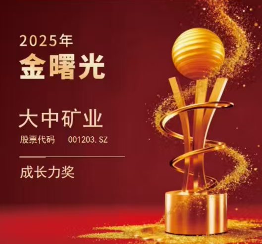 喜报|申博太阳城矿业荣获“2025年金曙光生长力奖”！